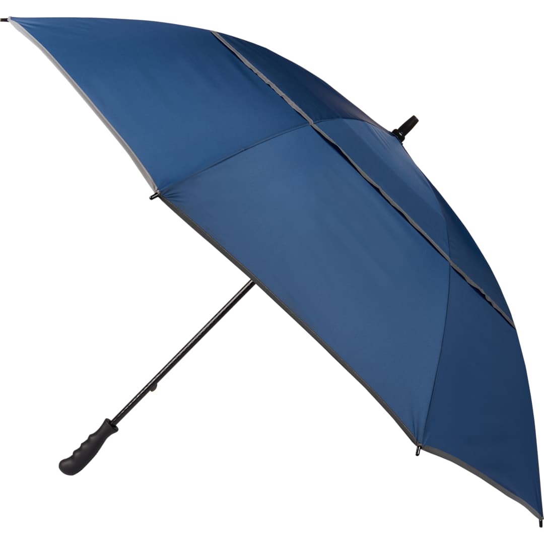 62&quot; RPET Golf Umbrella w/ Reflective Trim - 5050-09 Blue