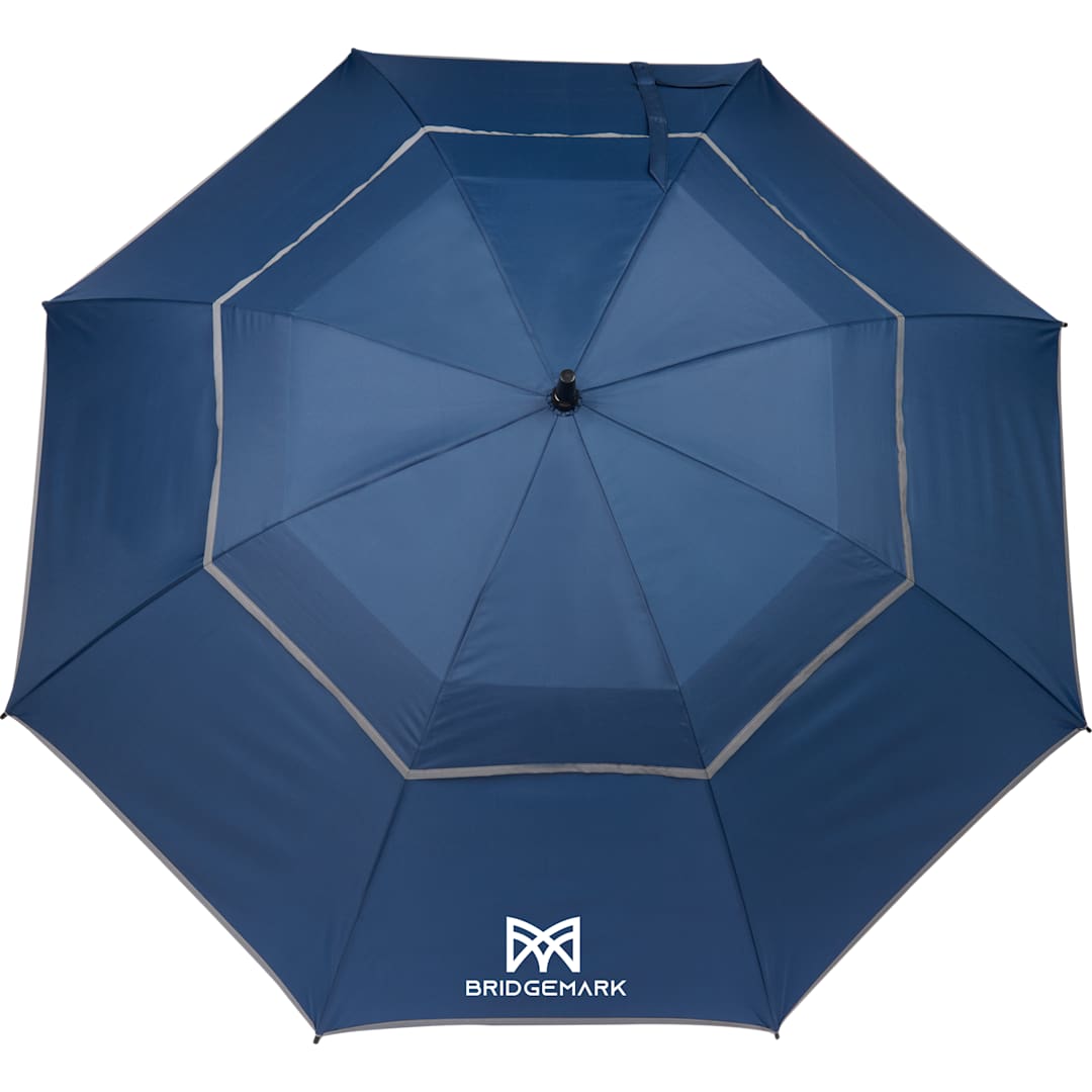 62&quot; RPET Golf Umbrella w/ Reflective Trim - 5050-09 Blue