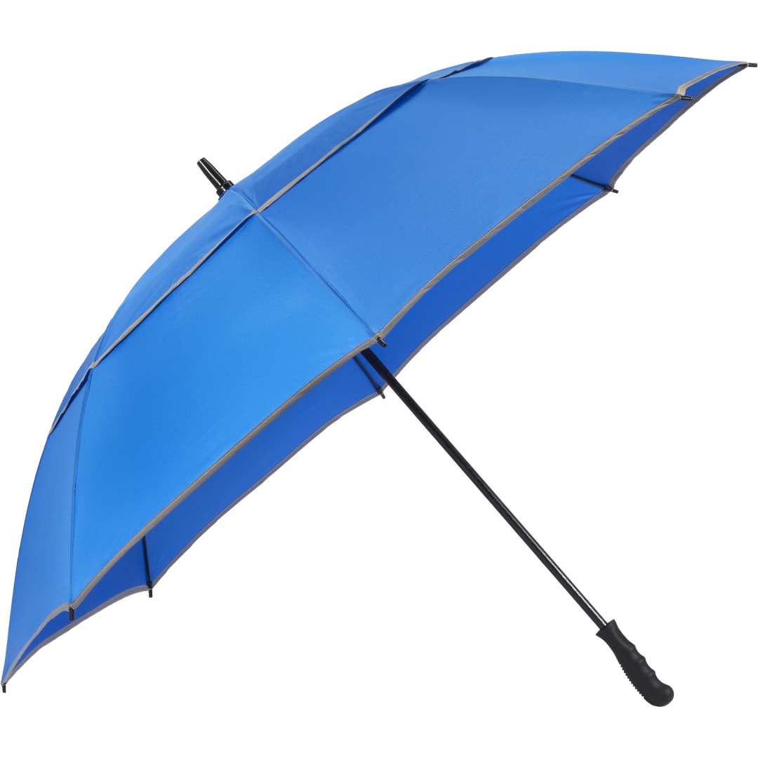 62&quot; RPET Golf Umbrella w/ Reflective Trim - 5050-09 Blue