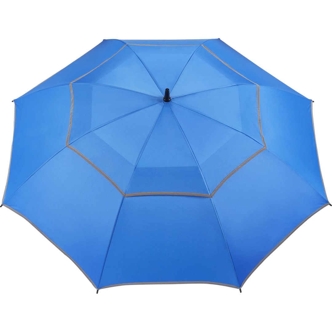 62&quot; RPET Golf Umbrella w/ Reflective Trim - 5050-09 Blue
