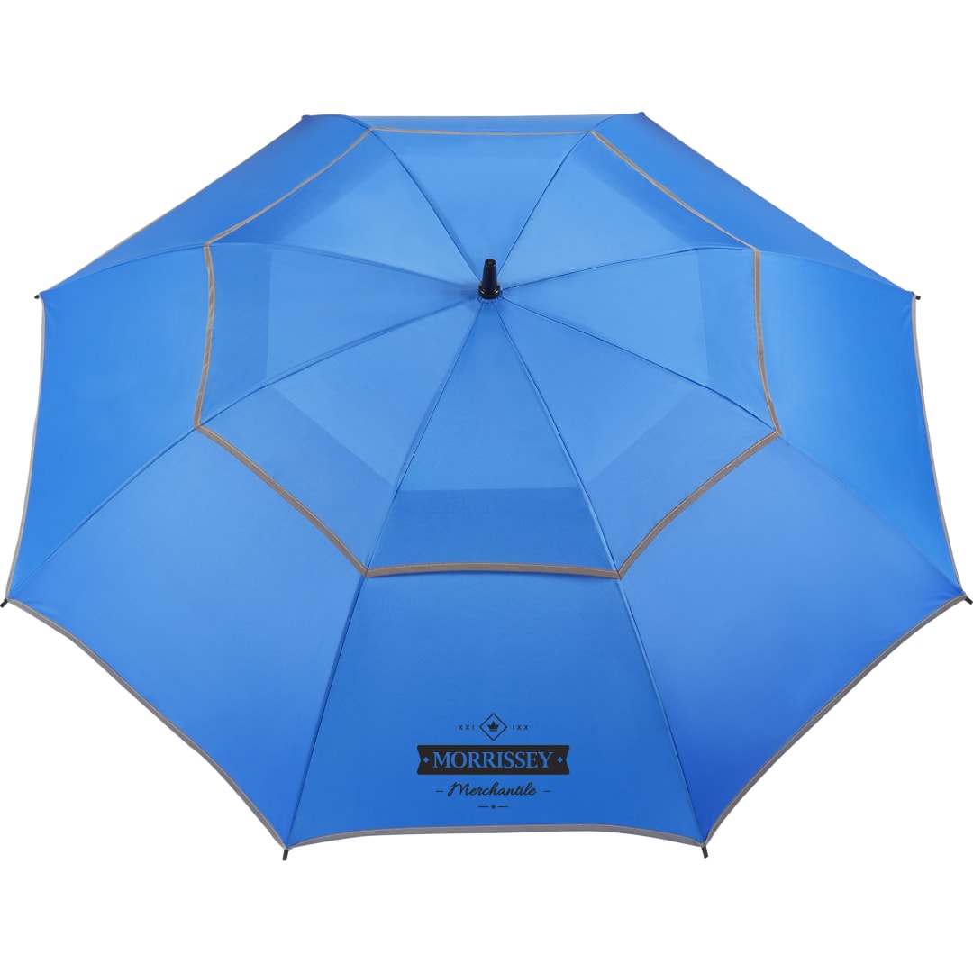 62&quot; RPET Golf Umbrella w/ Reflective Trim - 5050-09 Blue