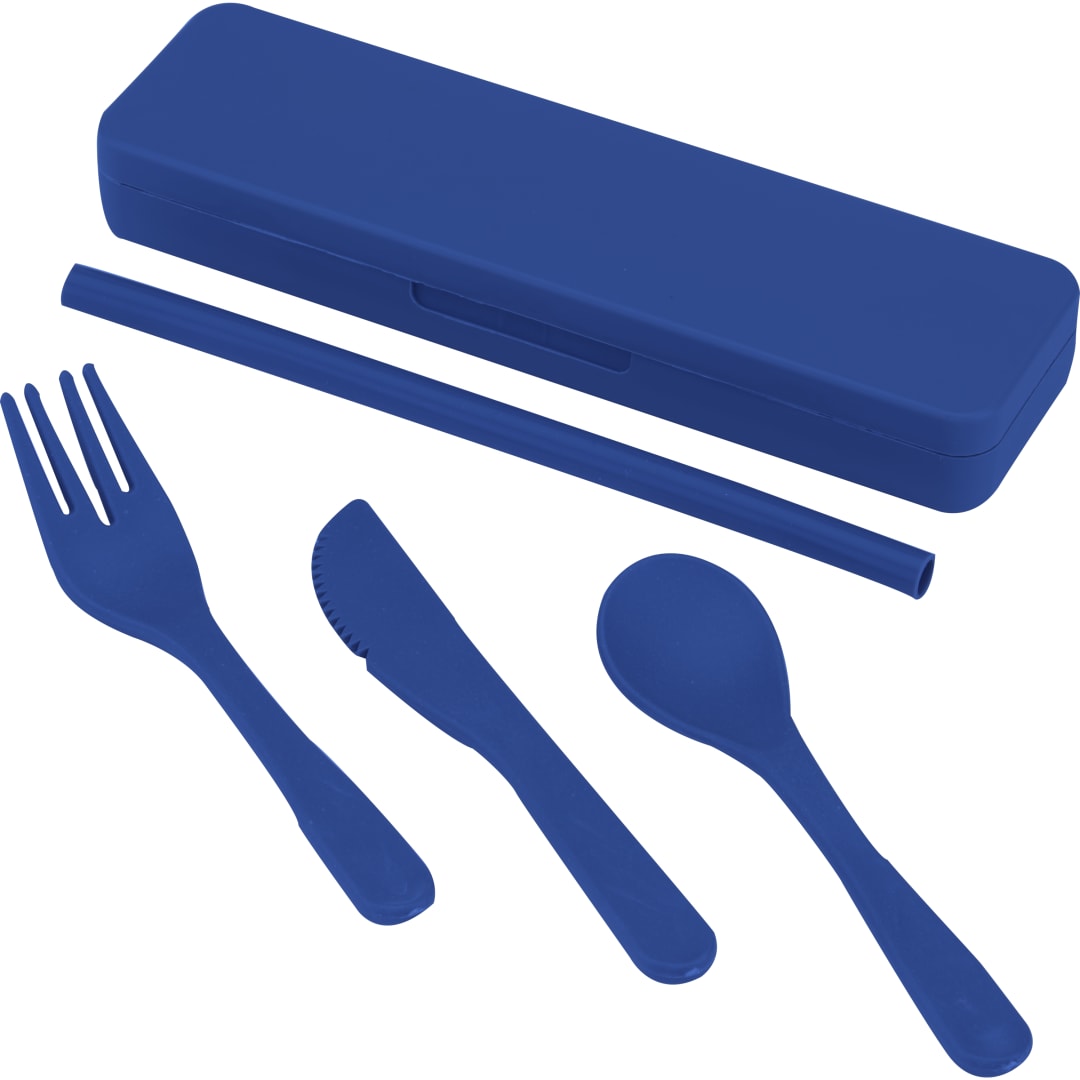 Recycled Plastic Utensil To Go Set - SM-2252 Blue