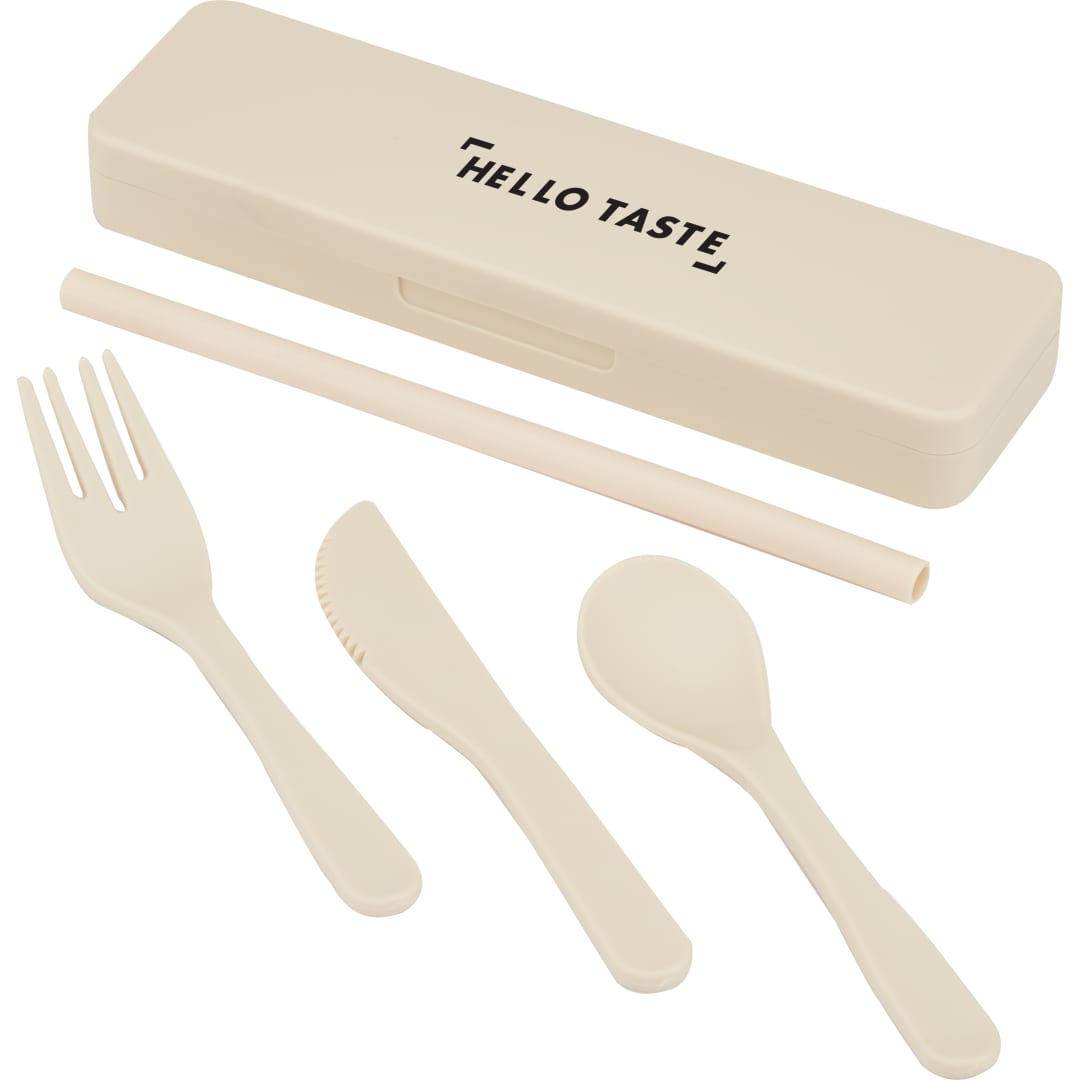 Recycled Plastic Utensil To Go Set - SM-2252 White