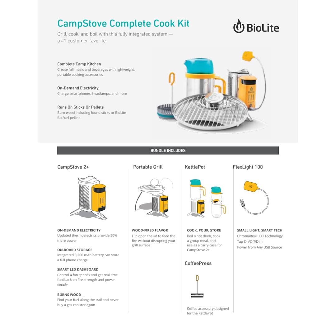 BioLite BioLite CampStove Complete Cook Kit - 1095-07 Orange