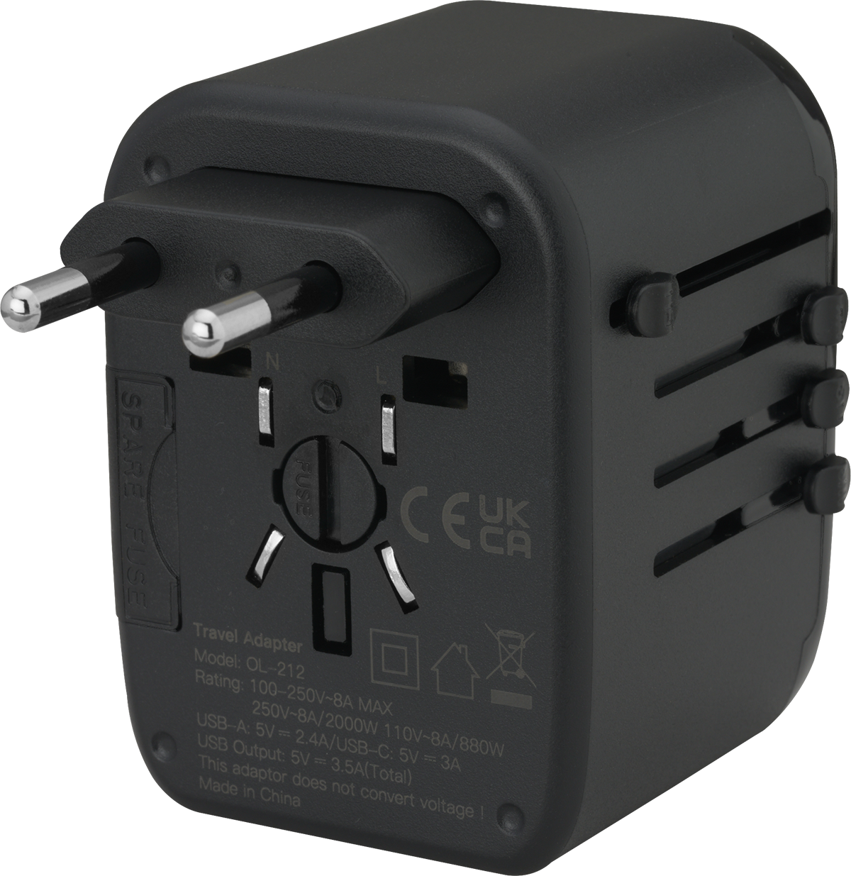 Travel Adapter Max 18W - EL214 Black