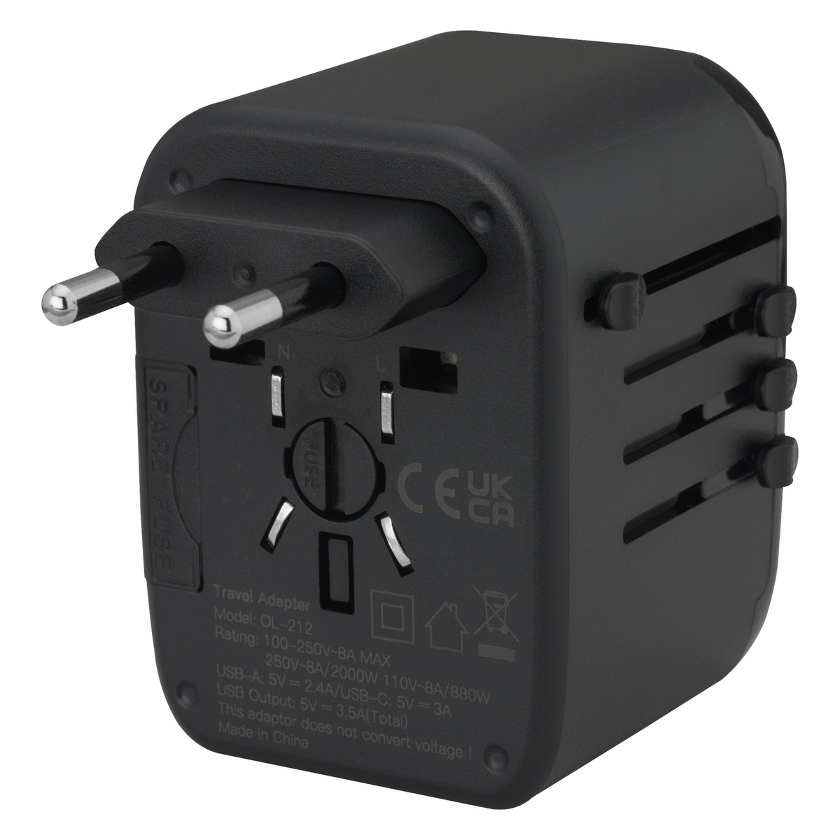 Travel Adapter Max 18W - EL214 Black