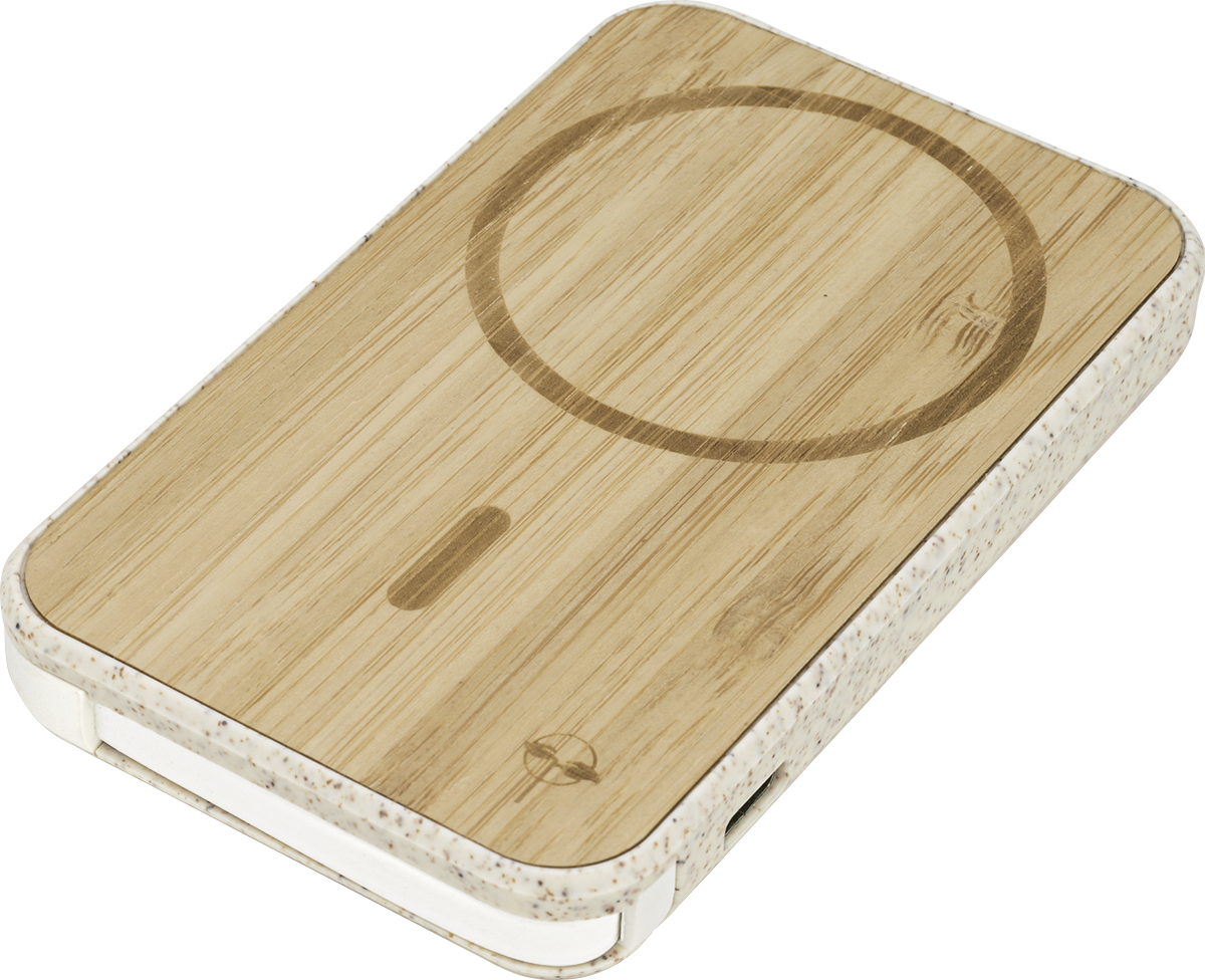 EarthTrendz EarthTrendz™ Magnetic Wireless Power Bank - EL211 Beige