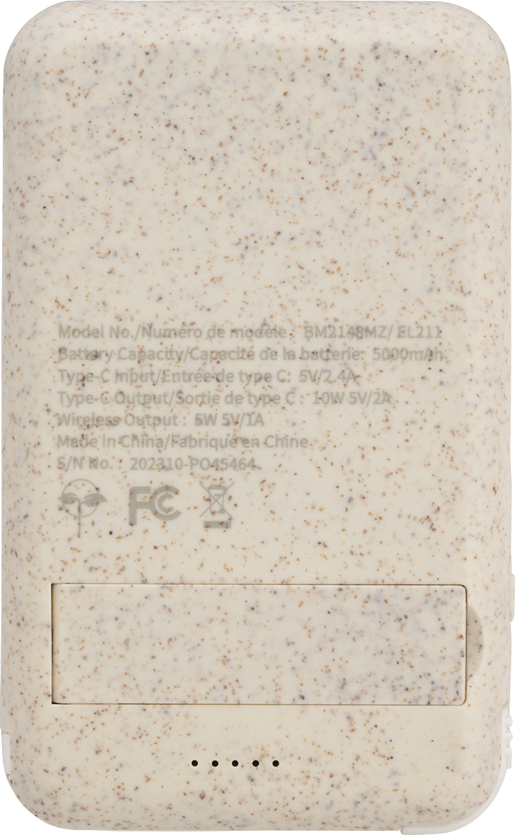 EarthTrendz EarthTrendz™ Magnetic Wireless Power Bank - EL211 Beige