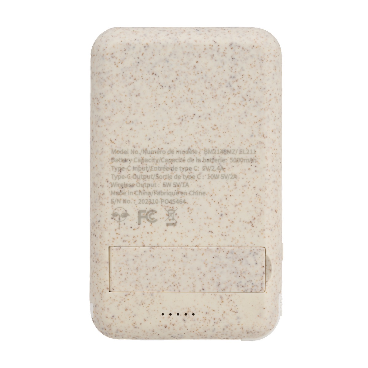 EarthTrendz EarthTrendz™ Magnetic Wireless Power Bank - EL211 Beige