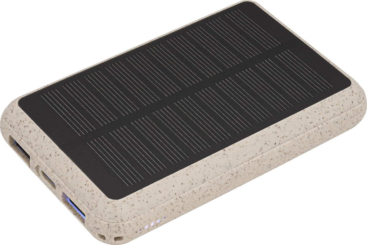 EarthTrendz EarthTrendz™ Solar / Magnetic Wireless Power Bank - EL212 Beige