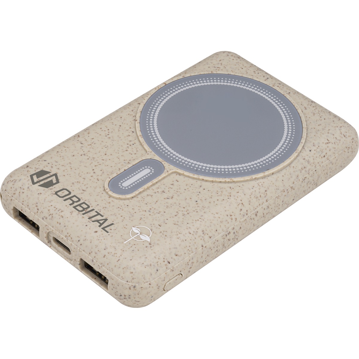 EarthTrendz EarthTrendz™ Solar / Magnetic Wireless Power Bank - EL212 Beige