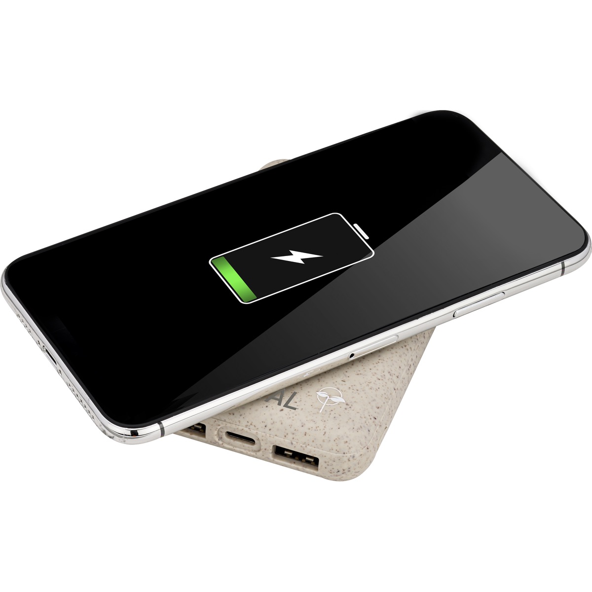 EarthTrendz EarthTrendz™ Solar / Magnetic Wireless Power Bank - EL212 Beige