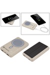 EarthTrendz EarthTrendz™ Solar / Magnetic Wireless Power Bank - EL212 Beige