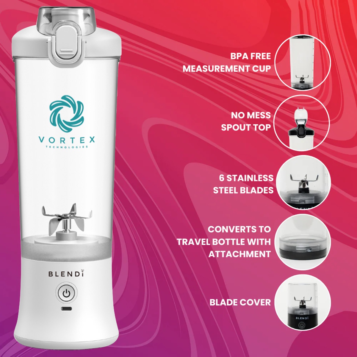 BLENDi Mélangeur portatif BLENDi™ X 24oz - BP02 White