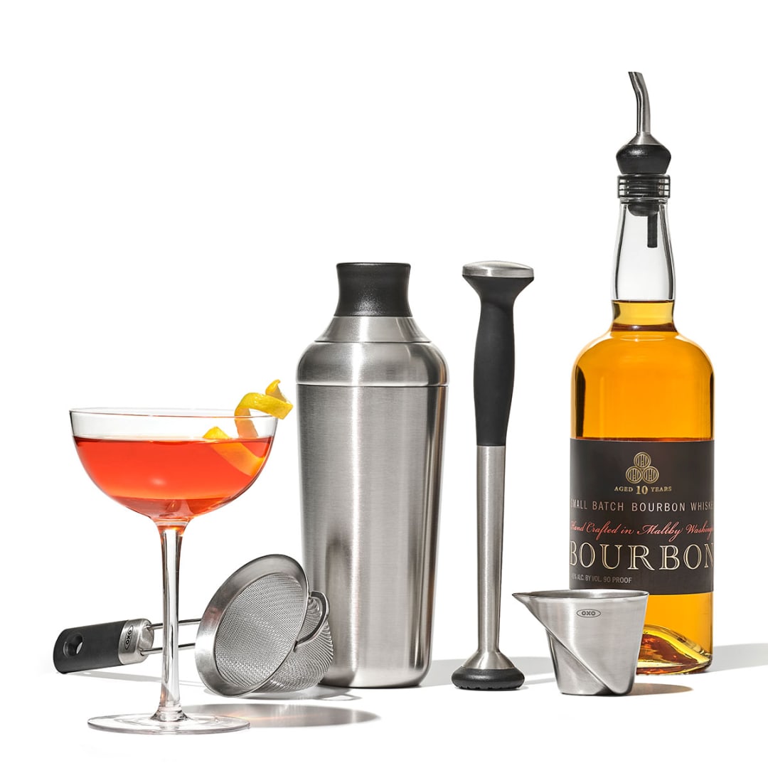 OXO OXO SteeL 6-piece Barware Set - 1990-05 Silver