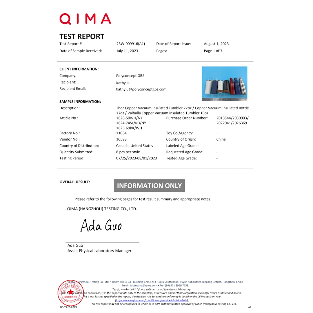 Copper Vacuum Insulated Bottle 17oz - 1624-74 Black