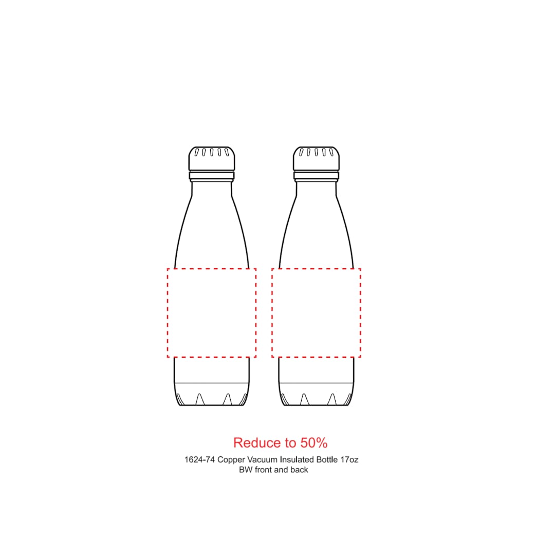 Copper Vacuum Insulated Bottle 17oz - 1624-74 Black