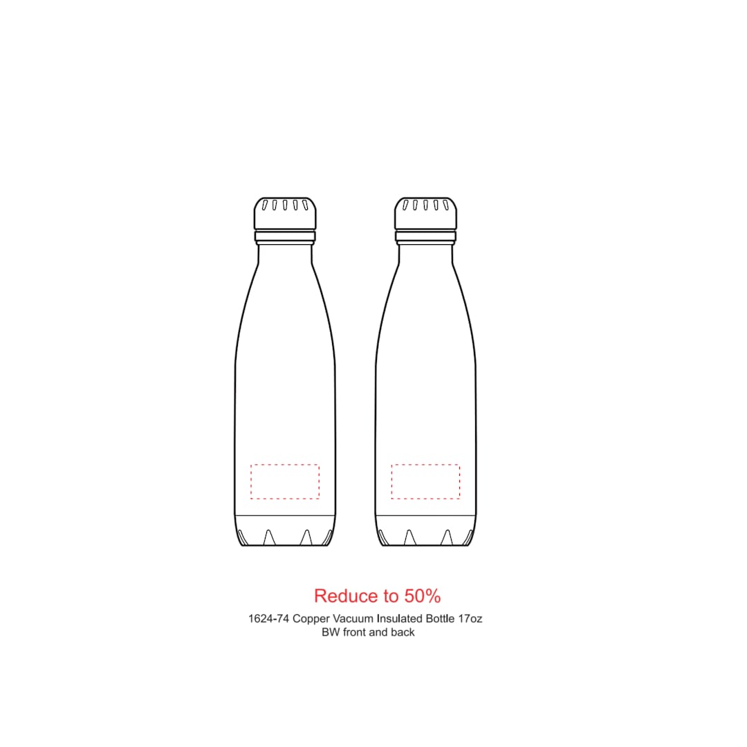 Copper Vacuum Insulated Bottle 17oz - 1624-74 Black