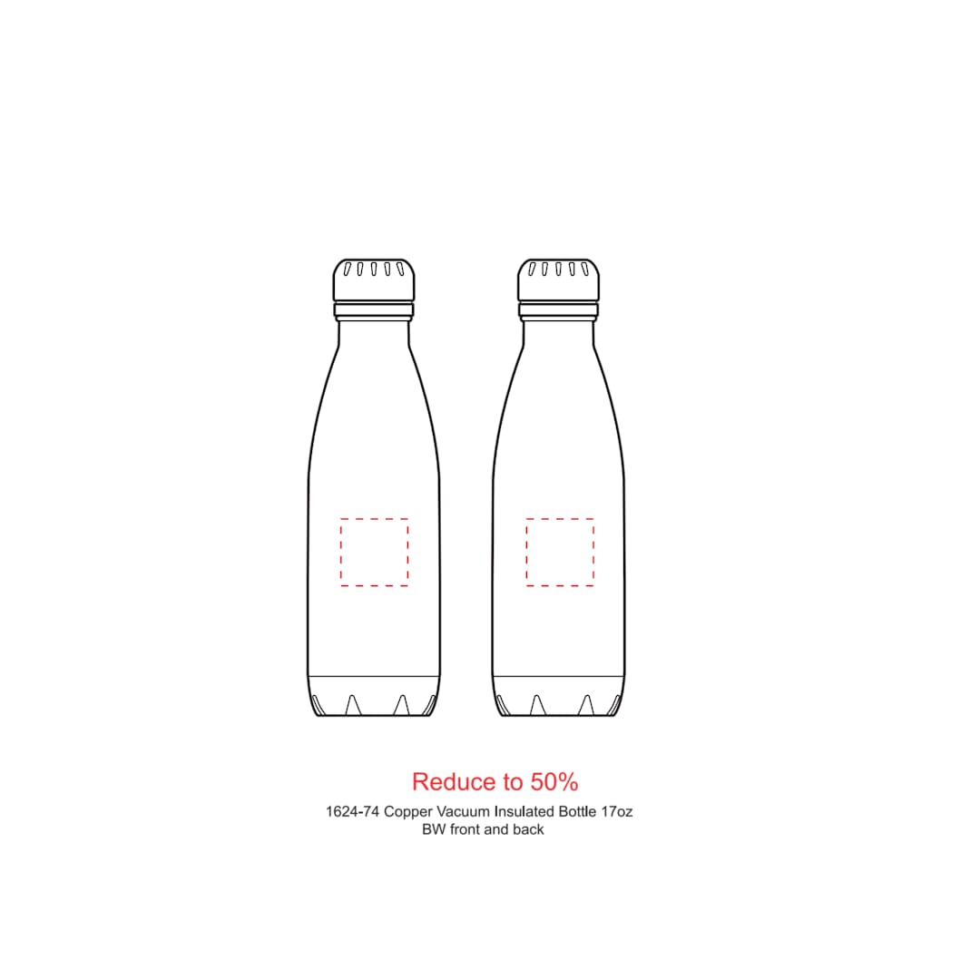 Copper Vacuum Insulated Bottle 17oz - 1624-74 Black