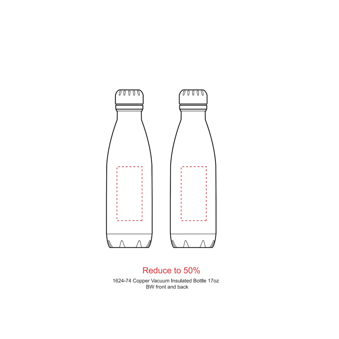 Copper Vacuum Insulated Bottle 17oz - 1624-74 Black