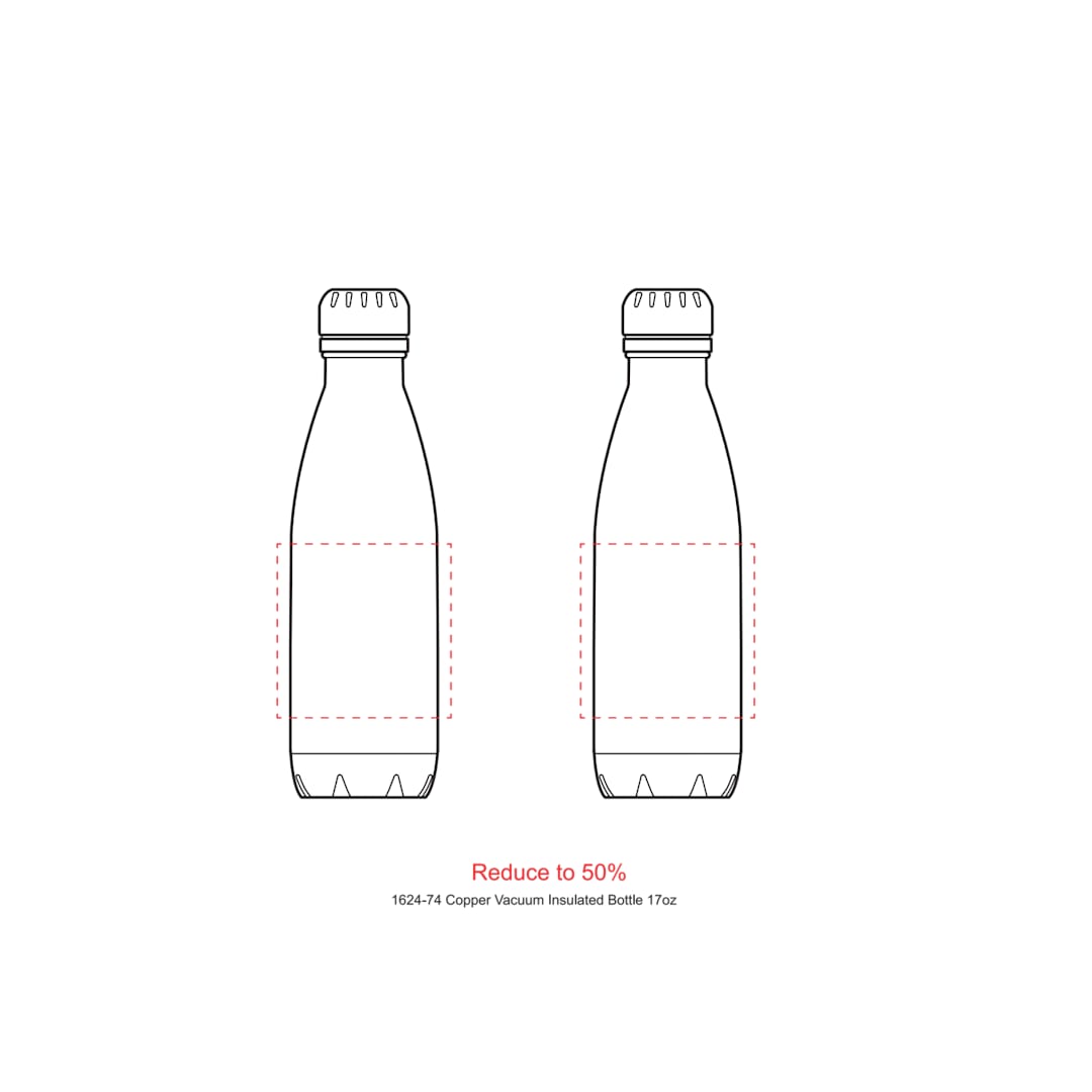 Copper Vacuum Insulated Bottle 17oz - 1624-74 Black