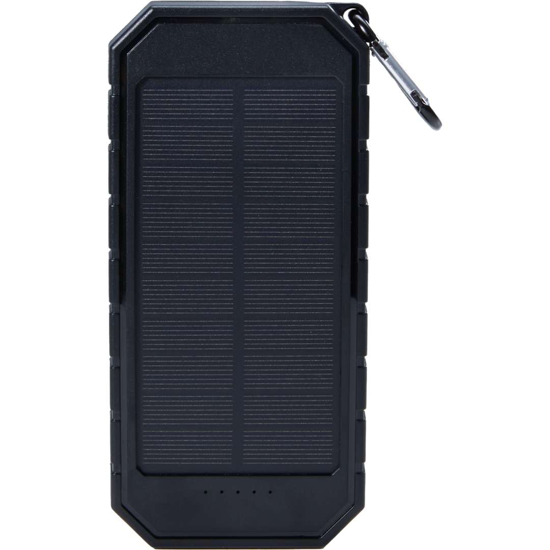 UL Listed 10000 IPX5 Solar 15W Wireless Power Ban - 7122-12 Black
