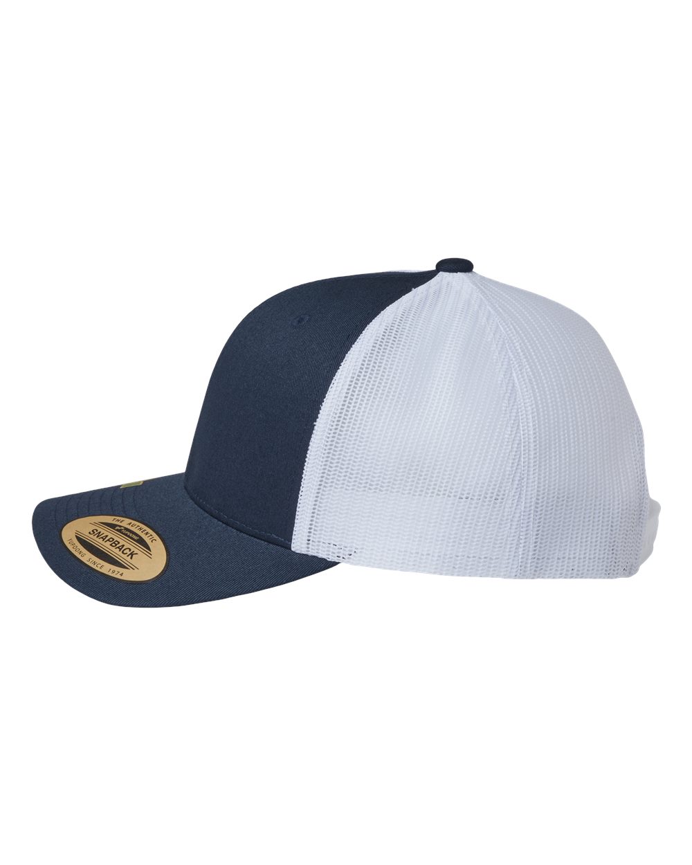 YP Classics Sustainable Retro Trucker Cap - 6606R Navy- White