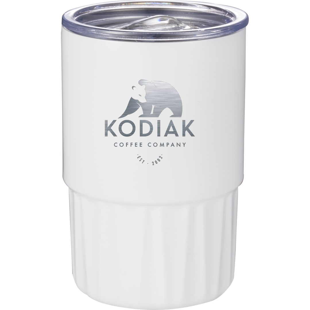 Elite Geometry Recycled Stainless Tumbler 16oz - 1602-09 White