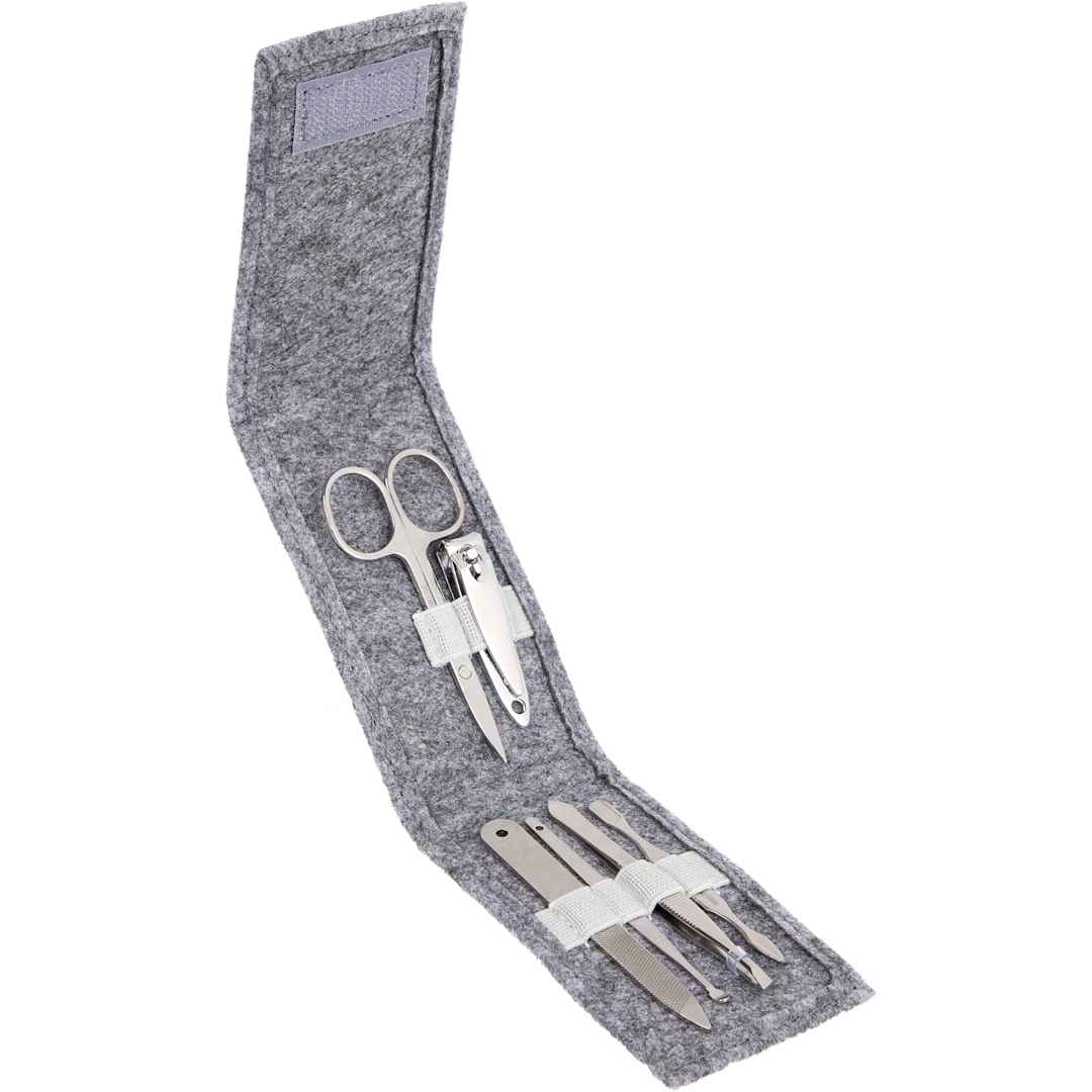 The Goods THE GOODS™ Recycled Felt 6-Piece Manicure Set - SM-1719 Gray