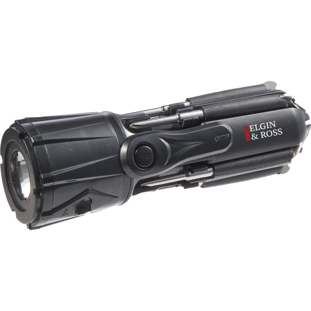 Recycled Spidey 10-in-1 Screwdriver Flashlight - 1401-33 Black