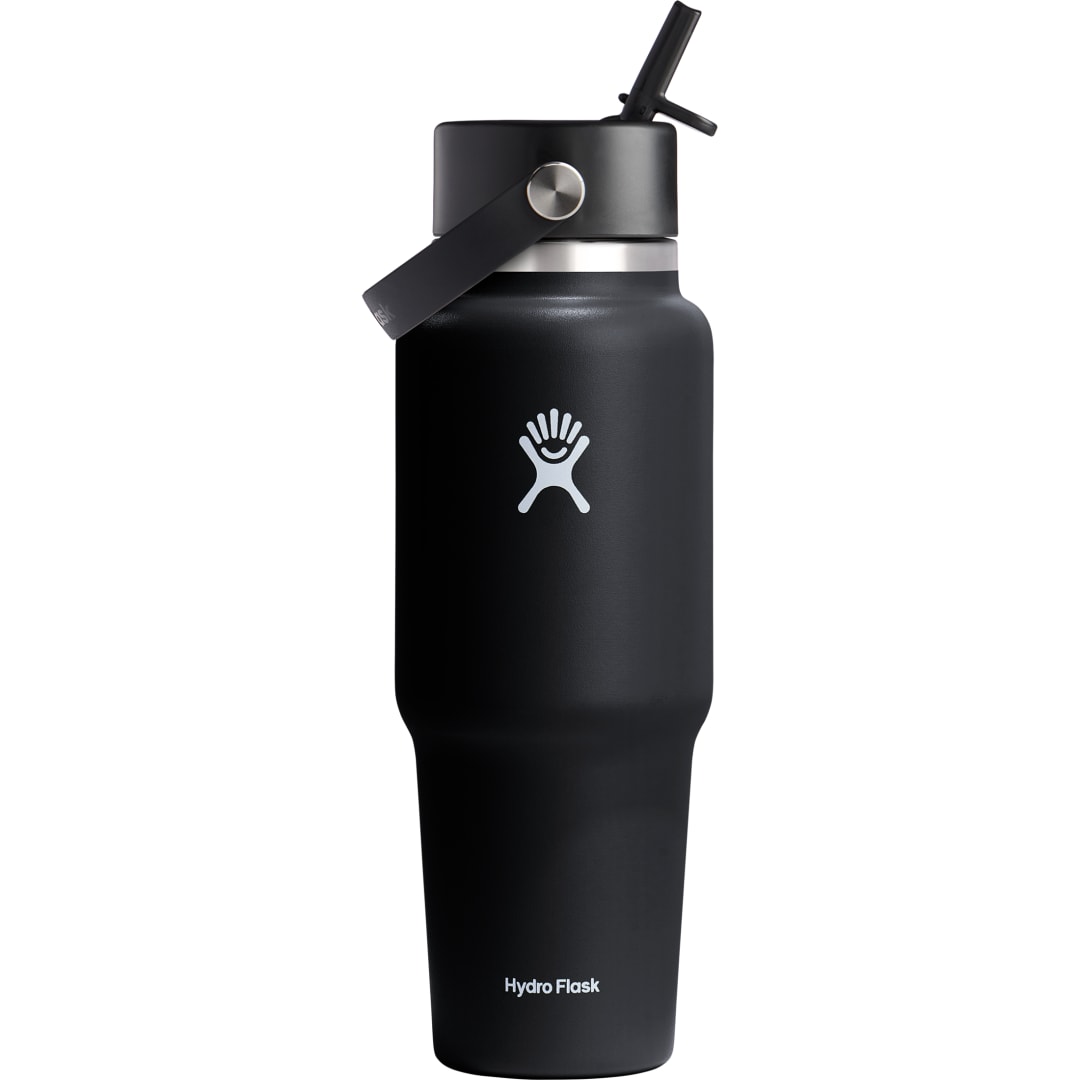 Hydro Flask Hydro Flask® Travel Bottle w/ Flex Straw Cap 32oz - 1601-82 Black