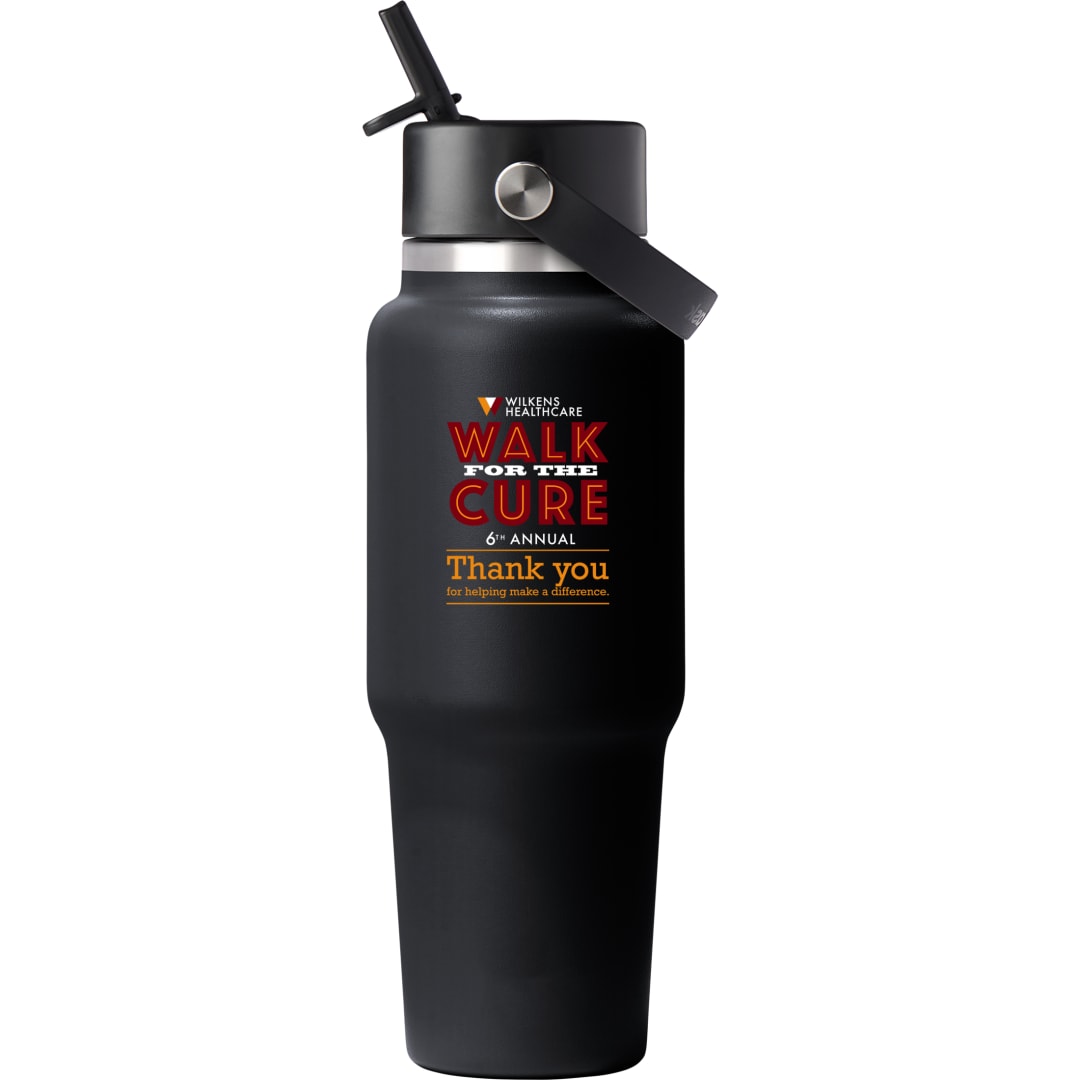 Hydro Flask Hydro Flask® Travel Bottle w/ Flex Straw Cap 32oz - 1601-82 Black