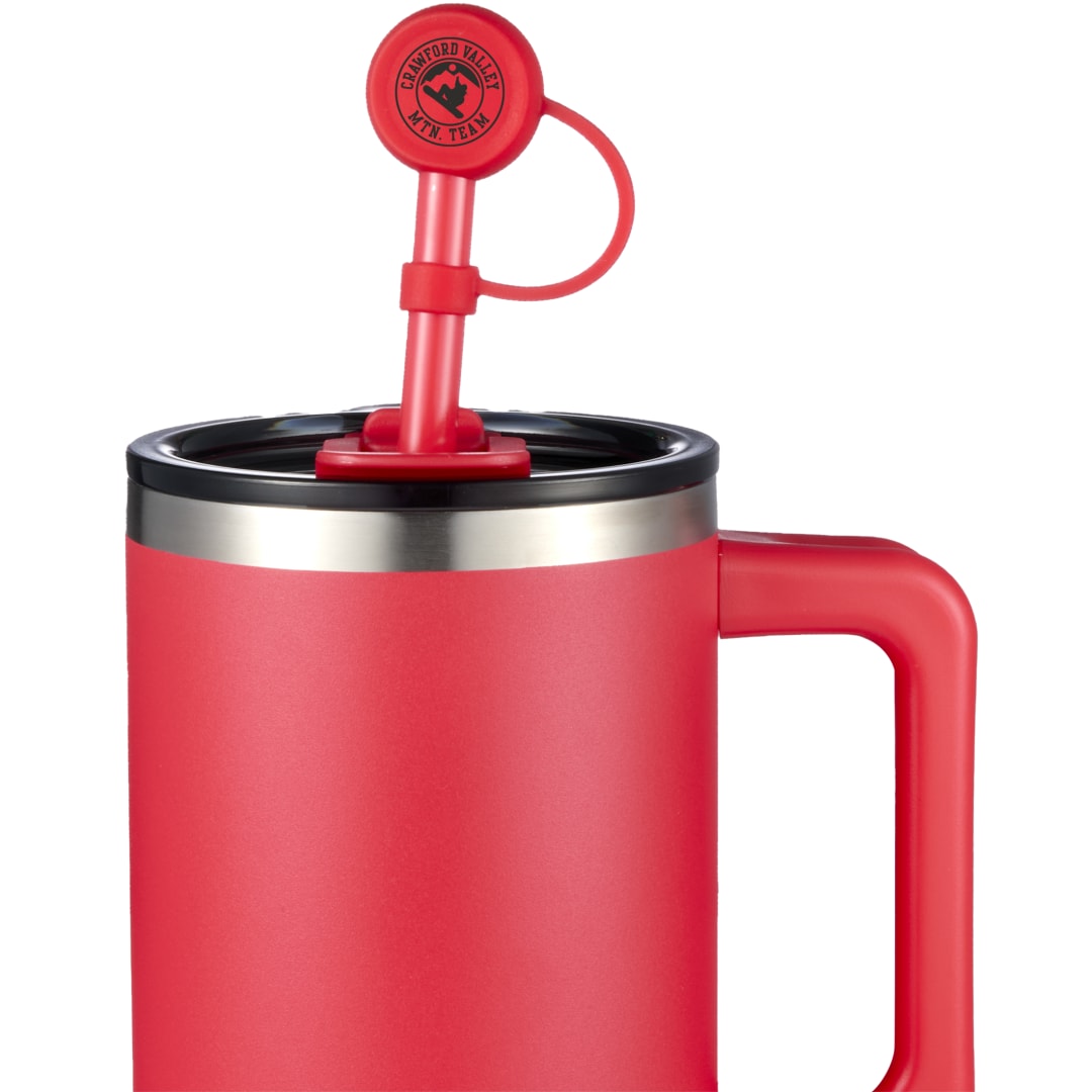 Recycled Silicone Straw Topper - 1602-15 Red