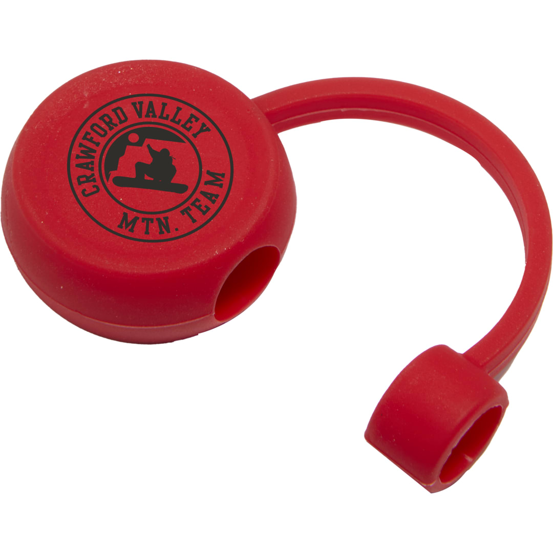 Recycled Silicone Straw Topper - 1602-15 Red