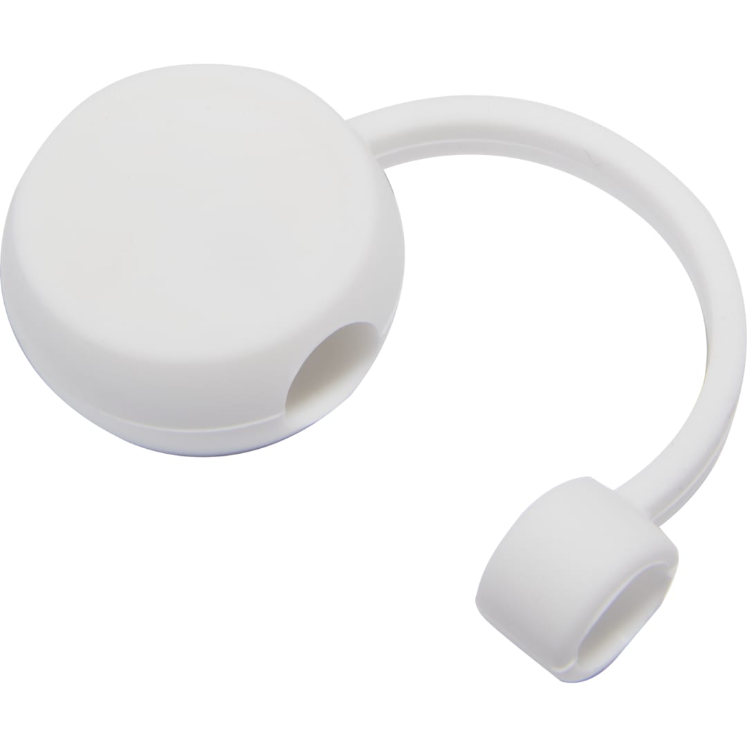 Recycled Silicone Straw Topper - 1602-15 White