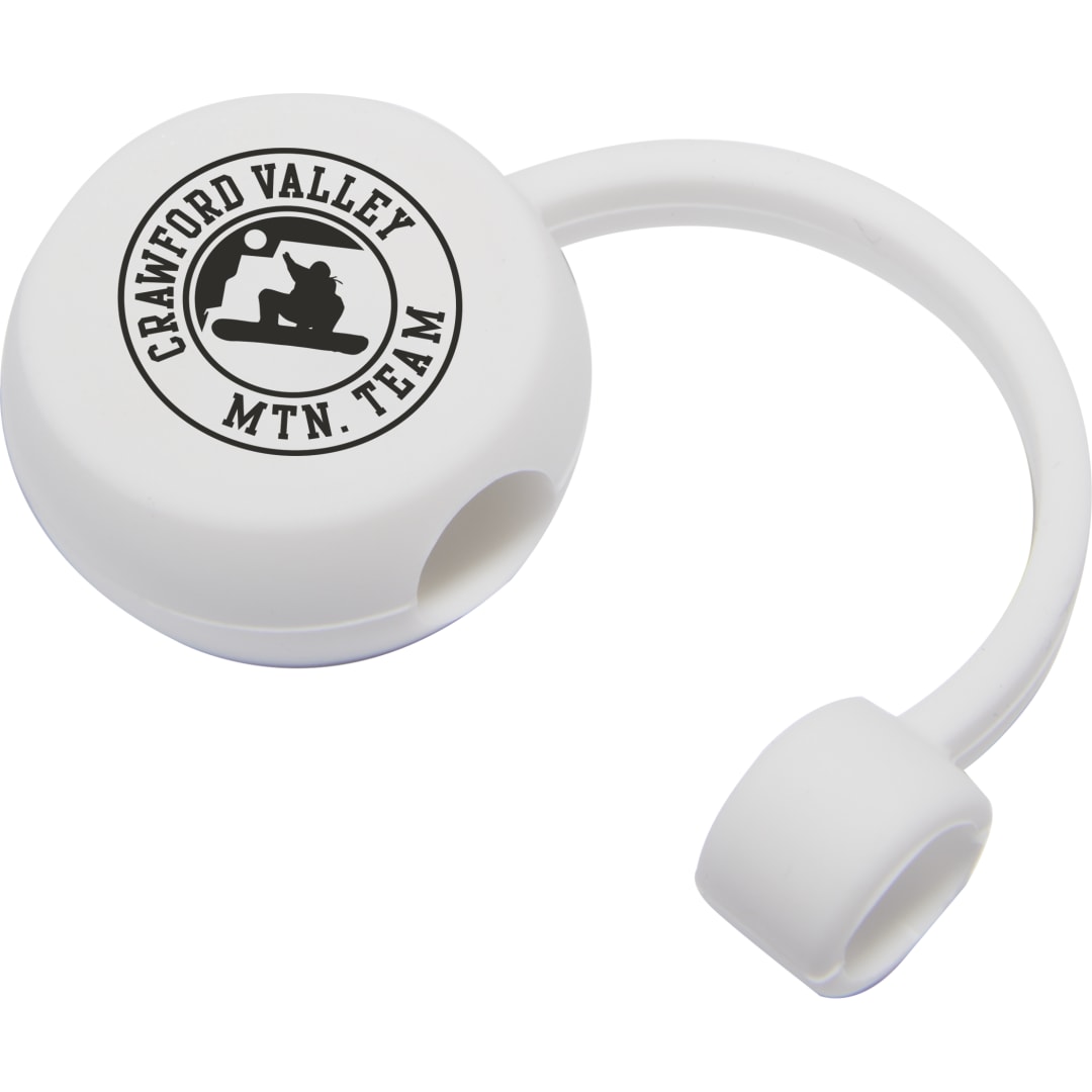 Recycled Silicone Straw Topper - 1602-15 White