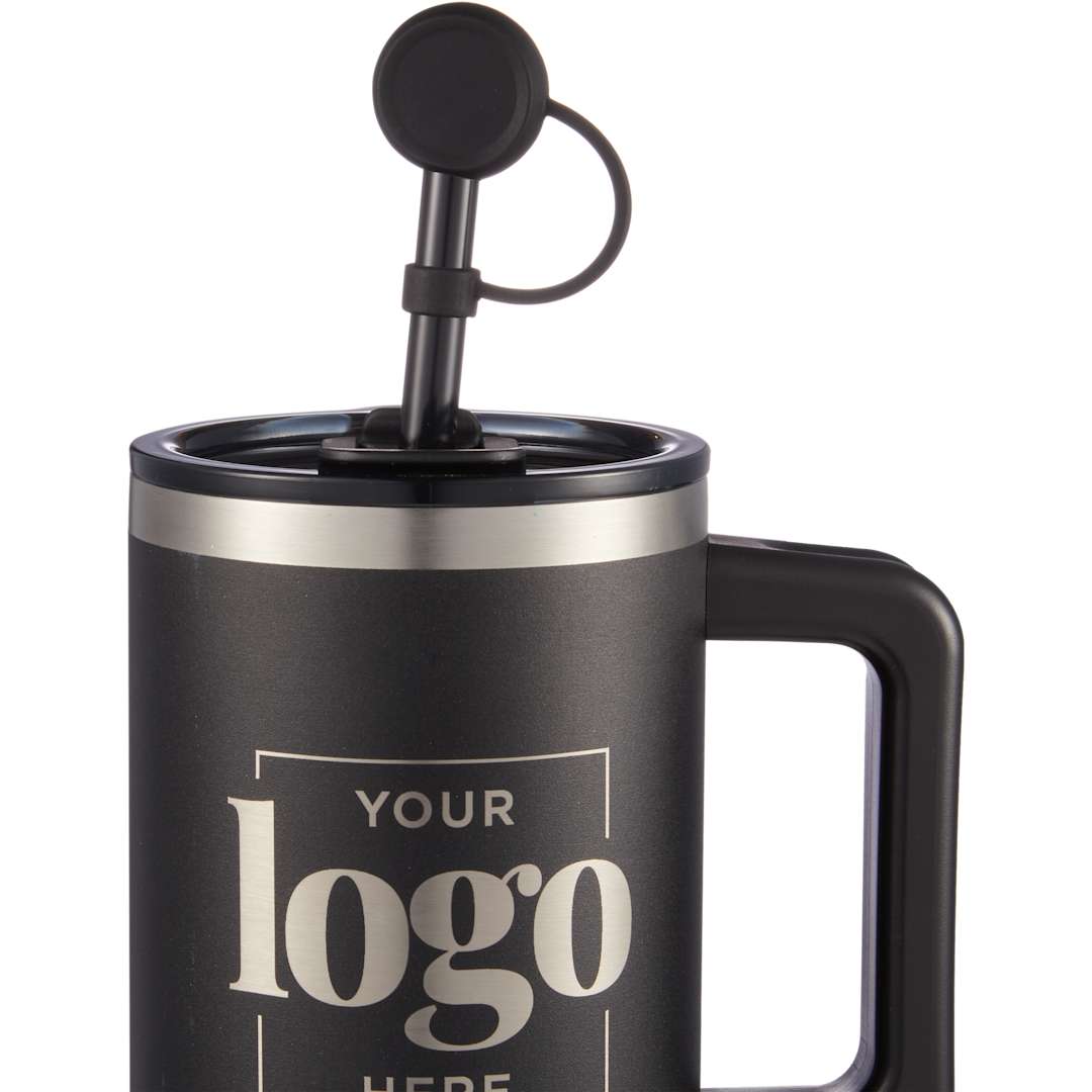 Recycled Silicone Straw Topper - 1602-15 Black