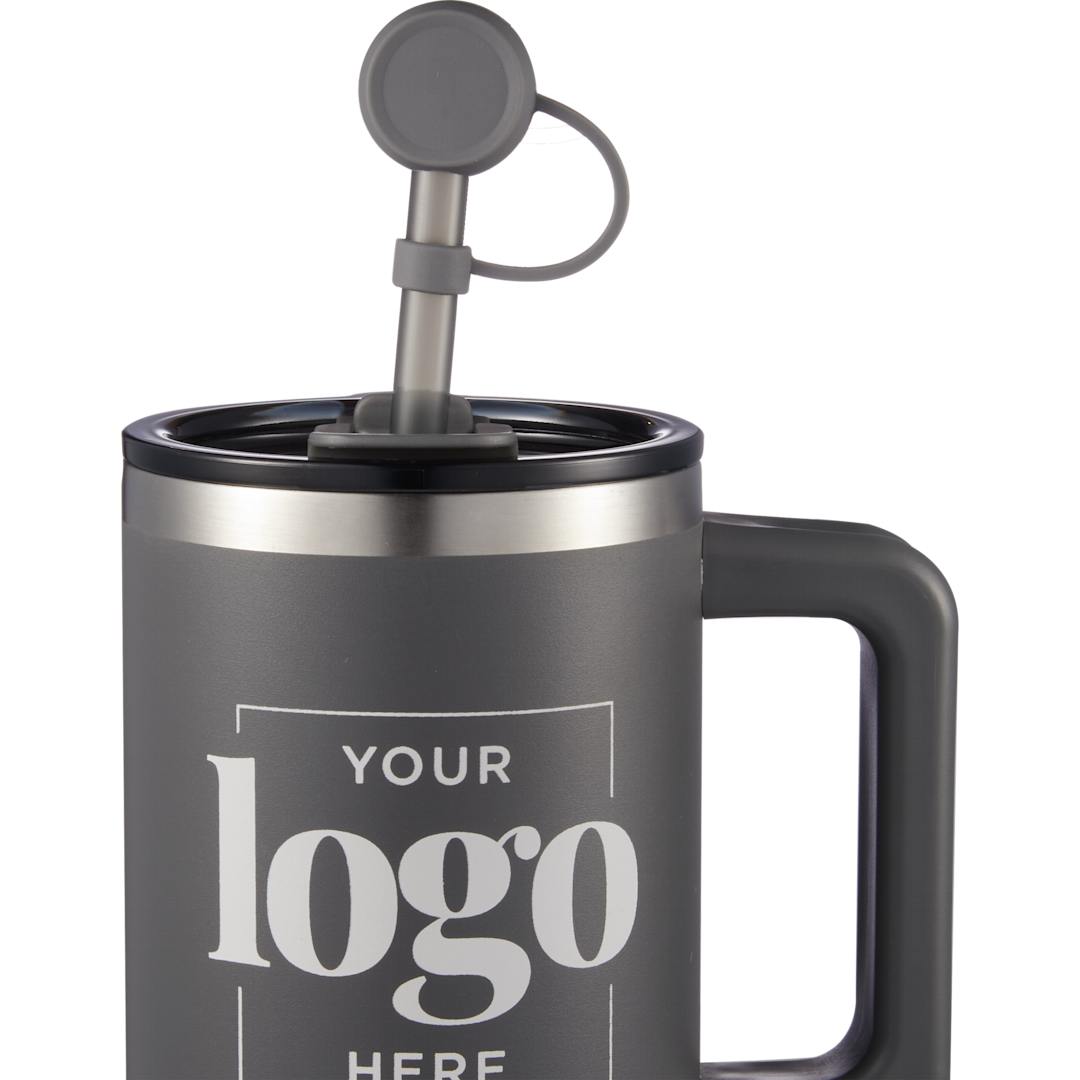 Recycled Silicone Straw Topper - 1602-15 Gray