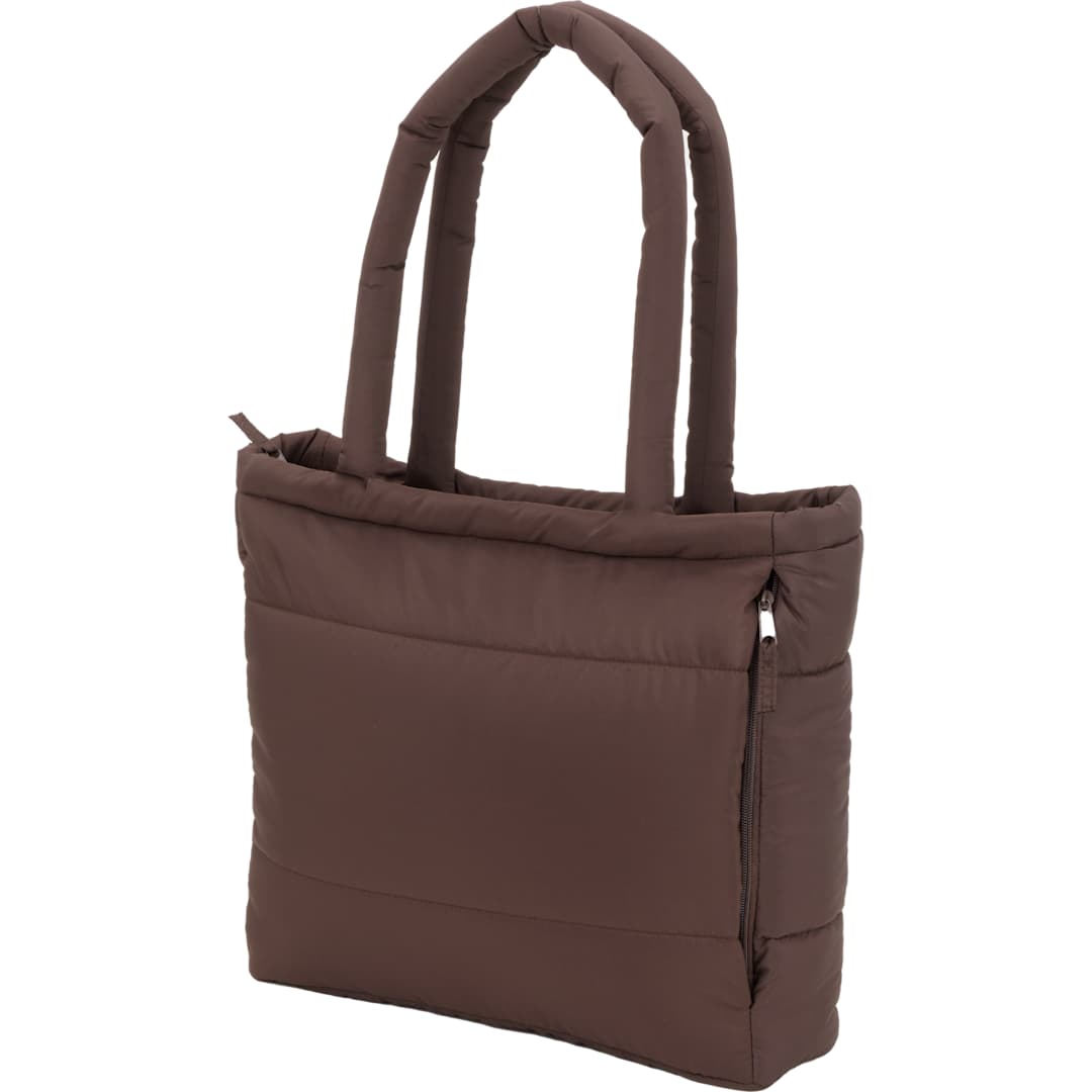 Puffer Recycled 15&quot; Laptop Tote - 2301-56 Brown