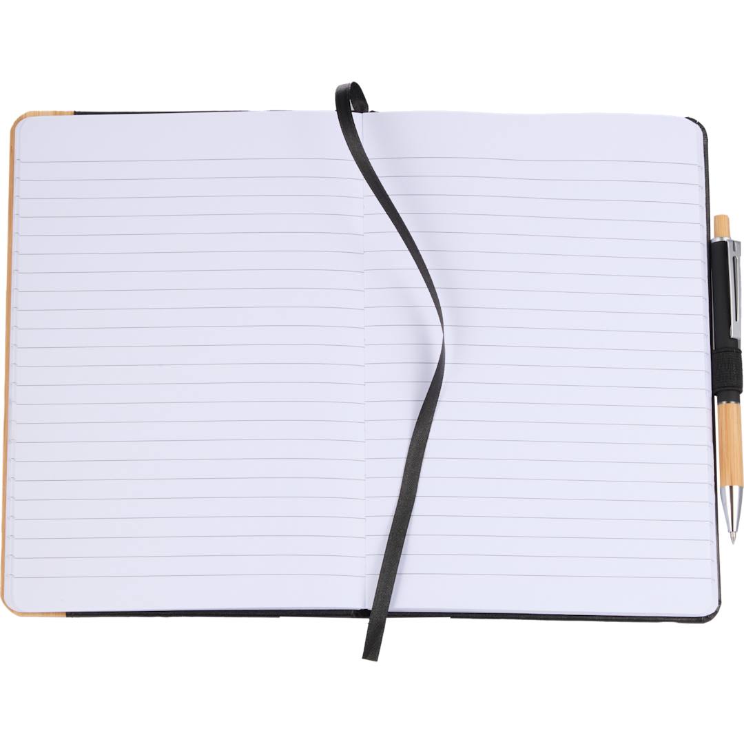 5.5” x 8.5” FSC&#174; Recycled Kia Bamboo Journal - 2900-54 Black