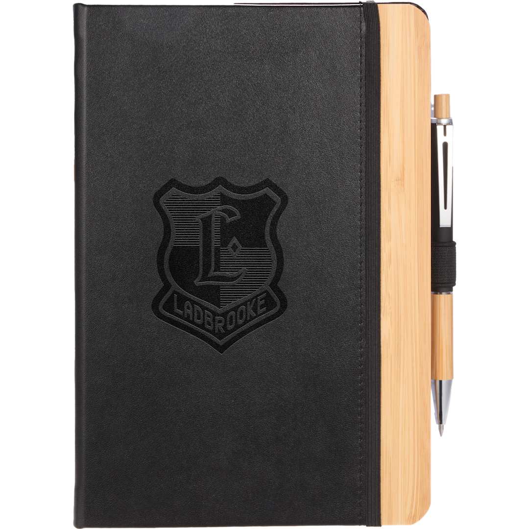 5.5” x 8.5” FSC&#174; Recycled Kia Bamboo Journal - 2900-54 Black