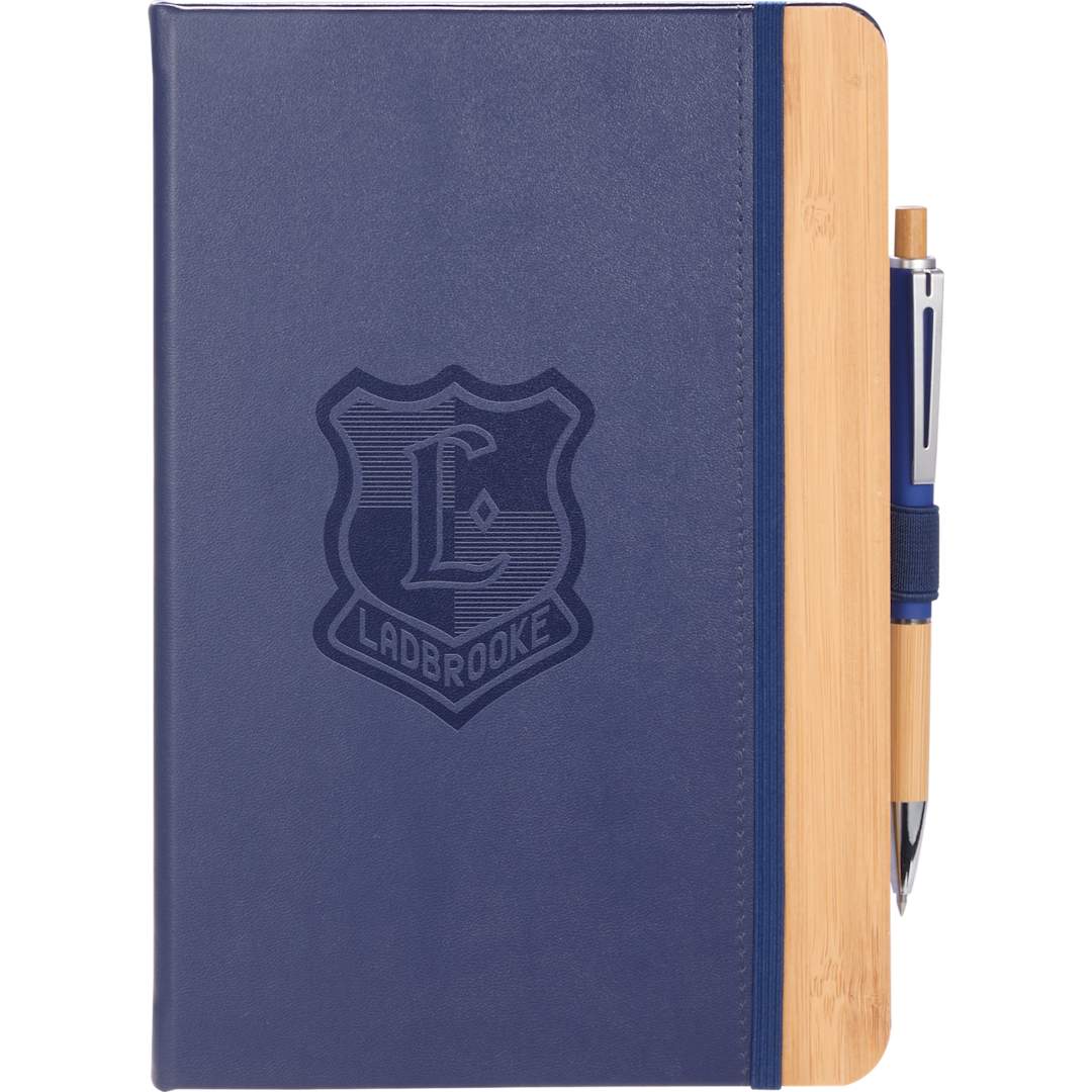 5.5” x 8.5” FSC&#174; Recycled Kia Bamboo Journal - 2900-54 Blue