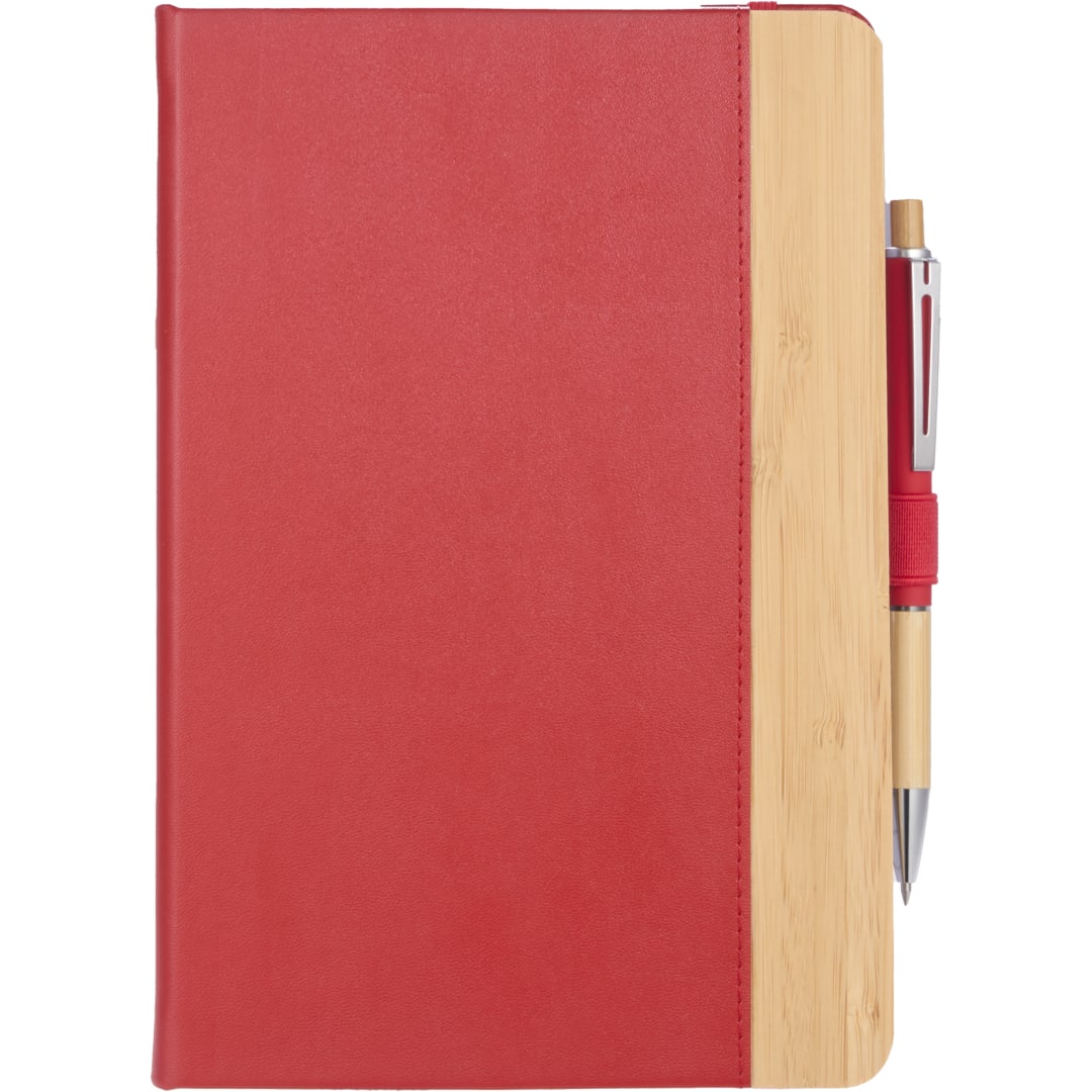 5.5” x 8.5” FSC&#174; Recycled Kia Bamboo Journal - 2900-54 Red