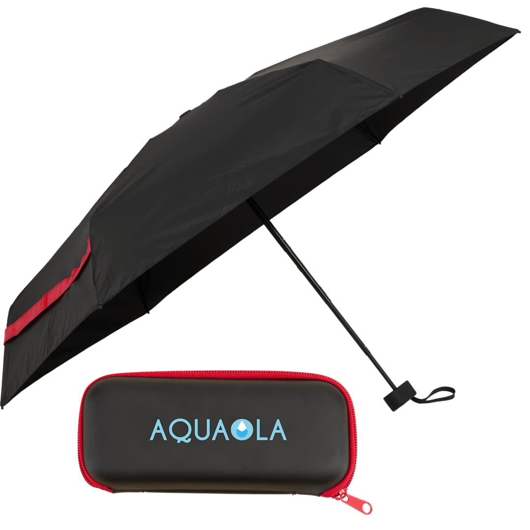 37" Compact Travel Umbrella With Case - 5050-05 Red