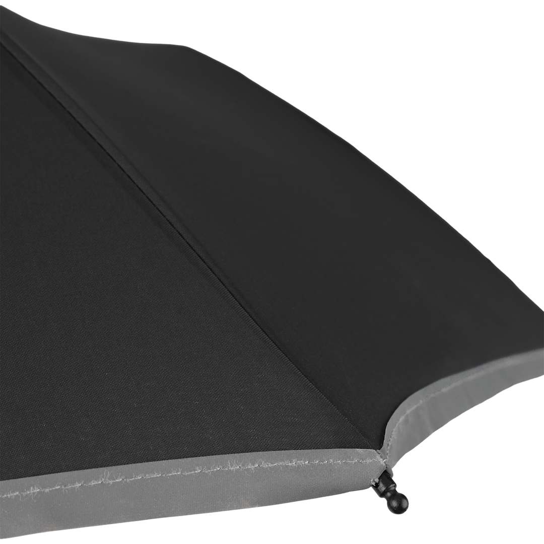 48" RPET Umbrella w/ Reflective Trim - 5050-08 Black