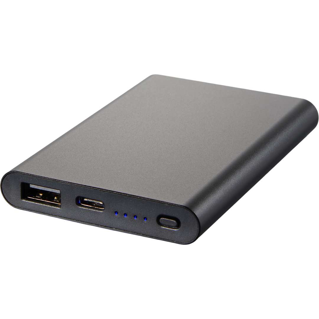 UL Listed Exo Recycled Aluminum 5000 mAh Power Ban - 7122-10 Black
