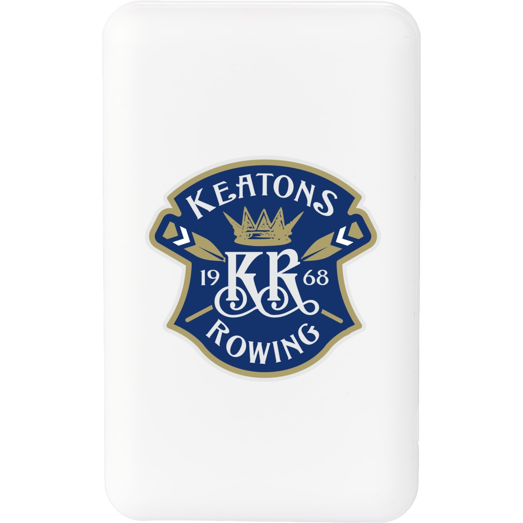 UL Listed Connect 5000 mAh Wireless Power Bank - 7122-11 White