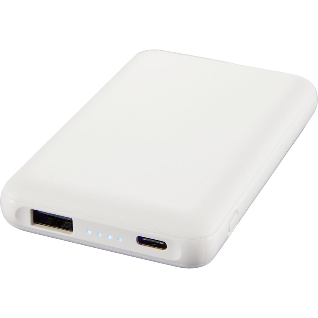 UL Listed Connect 5000 mAh Wireless Power Bank - 7122-11 White