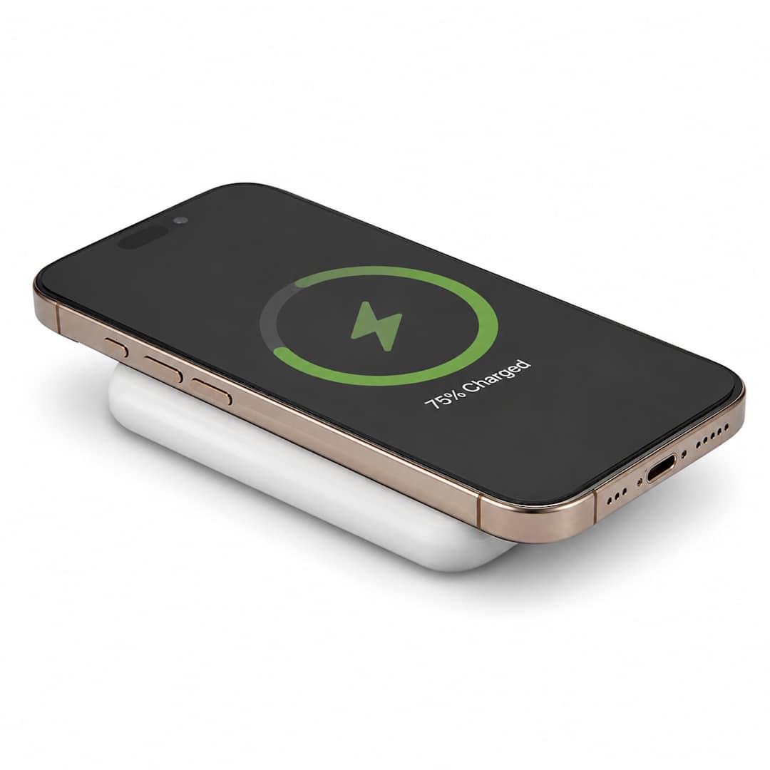 UL Listed Connect 5000 mAh Wireless Power Bank - 7122-11 White
