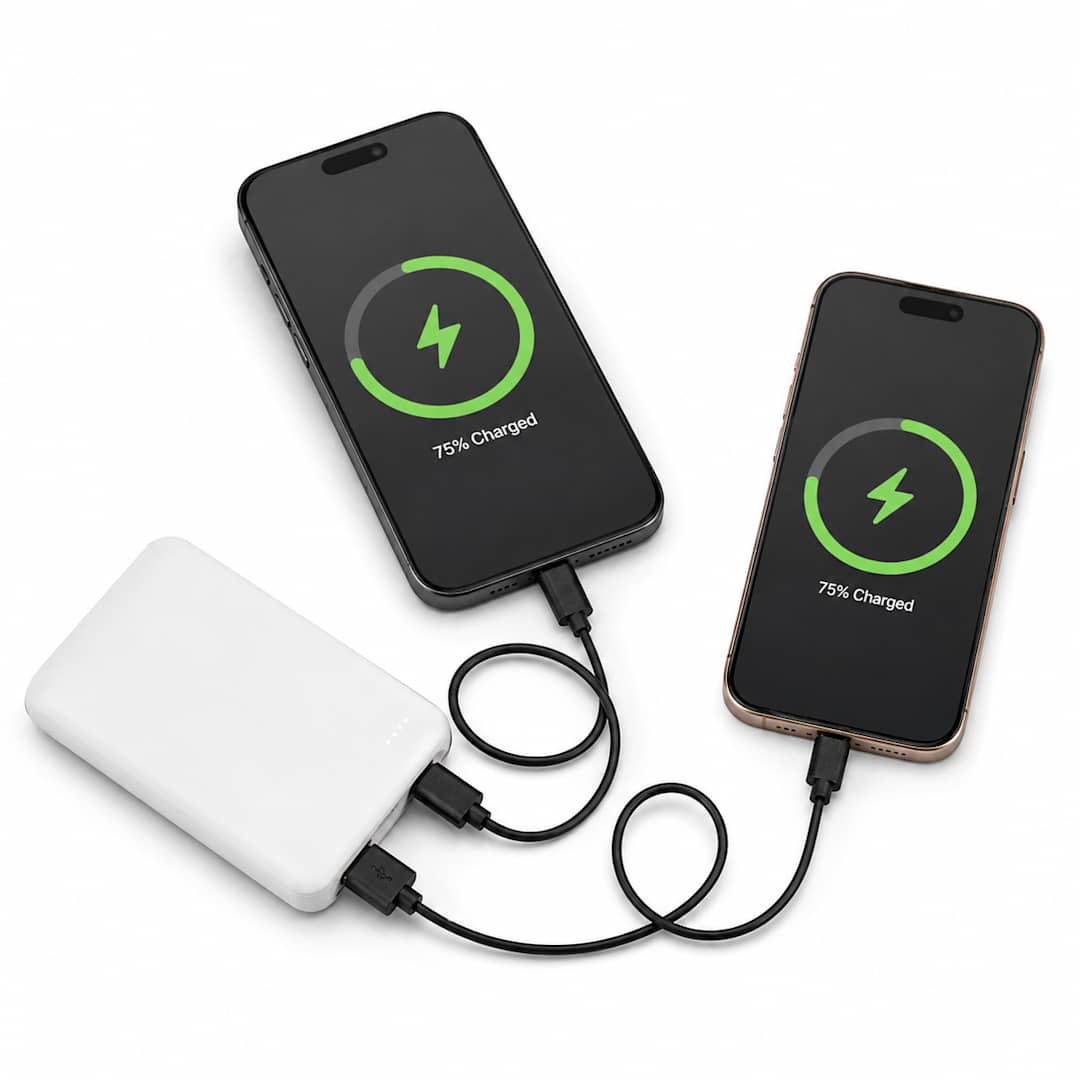 UL Listed Connect 5000 mAh Wireless Power Bank - 7122-11 White